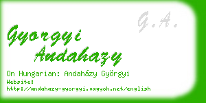 gyorgyi andahazy business card