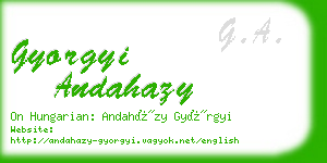 gyorgyi andahazy business card